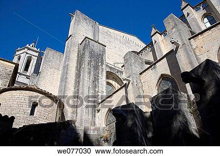 Cathedral, Girona. Catalonia, Spain View Large Photo Image Stock Image - Cathedral, Girona. Catalonia, Spain. Fotosearch
