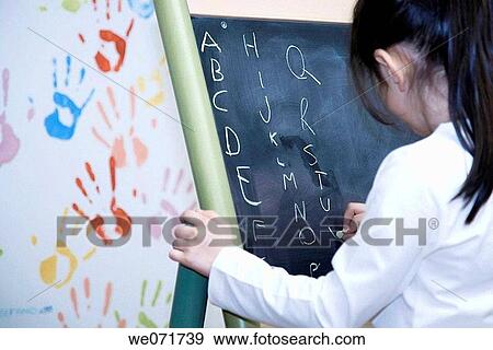 chalkboard, blackboard, chalk, brunette, board, alphabet View Large Photo Image Stock Photo - chalkboard, blackboard, chalk, brunette, board, alphabet. Fotosearch