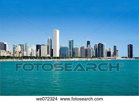 CHICAGO SKYLINE. ILLINOIS. USA View Large Photo Image Picture - CHICAGO SKYLINE. ILLINOIS. USA. Fotosearch