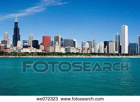 CHICAGO SKYLINE. ILLINOIS. USA View Large Photo Image Stock Image - CHICAGO SKYLINE. ILLINOIS. USA. Fotosearch