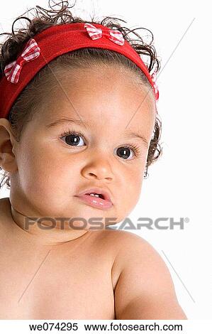 Stock Photography - childhood, attentive, child, brunette, baby, attention. Fotosearch