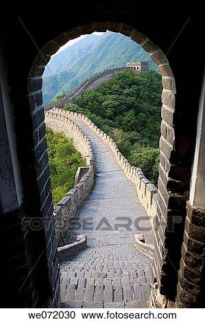 China. Bejing. The Great Wall at Mutyanyu. View Large Photo Image Stock Image - China. Bejing. The Great Wall at Mutyanyu.. Fotosearch