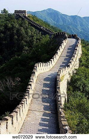 China. Bejing. The Great Wall at Mutyanyu. View Large Photo Image Stock Photo - China. Bejing. The Great Wall at Mutyanyu.. Fotosearch
