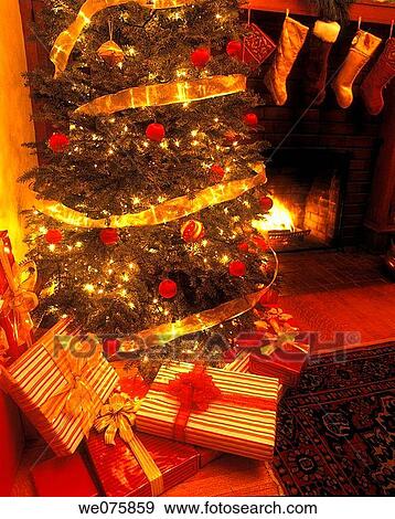 christmas gifts under tree. USA View Large Photo Image Stock Photo - christmas gifts under tree. USA. Fotosearch