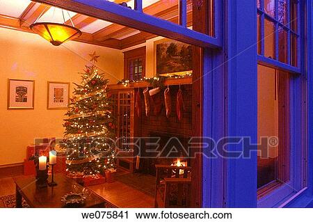 christmas room. arts and crafts home. USA. View Large Photo Image Stock Image - christmas room. arts and crafts home. USA.. Fotosearch