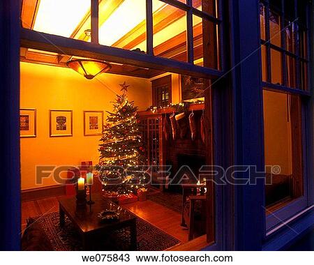 christmas room. arts and crafts home. USA. View Large Photo Image Stock Image - christmas room. arts and crafts home. USA.. Fotosearch
