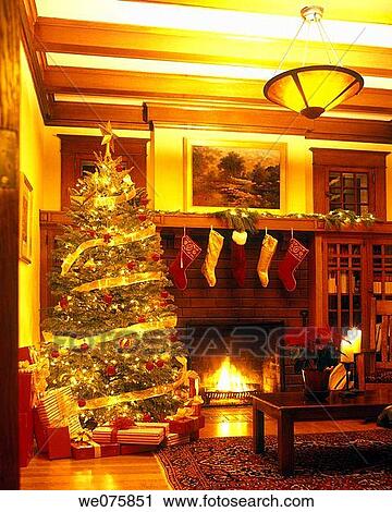 christmas room. arts and crafts home. USA. View Large Photo Image Stock Image - christmas room. arts and crafts home. USA.. Fotosearch