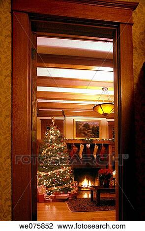 christmas room. arts and crafts home. USA. View Large Photo Image Stock Image - christmas room. arts and crafts home. USA.. Fotosearch