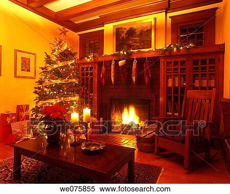 christmas room. arts and crafts home. USA. View Large Photo Image Stock Photography - christmas room. arts and crafts home. USA.. Fotosearch
