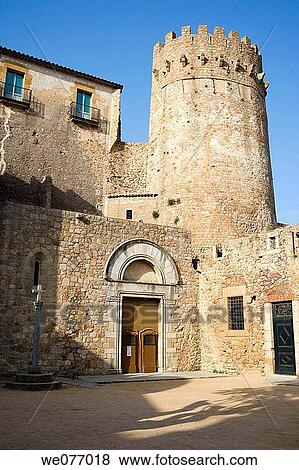 Church and tower, Sant Feliu de Guixols. Baix Emporda, Girona province, Catalonia, Spain View Large Photo Image Stock Photo - Church and tower, Sant Feliu de Guixols. Baix Emporda, Girona province, Catalonia, Spain. Fotosearch