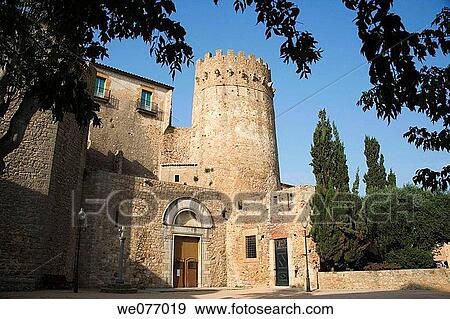 Church and tower, Sant Feliu de Guixols. Baix Emporda, Girona province, Catalonia, Spain View Large Photo Image Stock Photo - Church and tower, Sant Feliu de Guixols. Baix Emporda, Girona province, Catalonia, Spain. Fotosearch