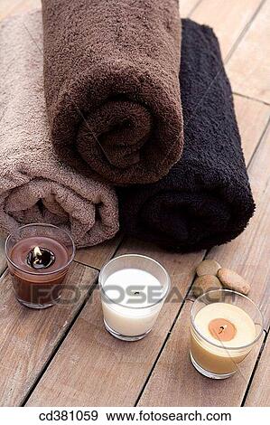 Close-up, Body care, candle, burning, brown, aroma View Large Photo Image Stock Photo - Close-up, Body care, candle, burning, brown, aroma. Fotosearch