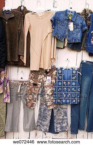 Clothes For Sale View Large Photo Image Stock Photograph - Clothes For Sale. Fotosearch