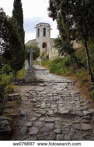 Collegiale Notre-Dame in the town of Oppede-le-Vieux in Provence, France View Large Photo Image Stock Photo - Collegiale Notre-Dame in the town of Oppede-le-Vieux in Provence, France. Fotosearch