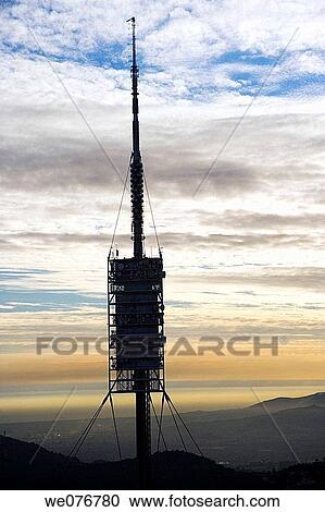 Collserolla Tower by Norman Foster, Barcelona Catalonia, Spain View Large Photo Image Stock Image - Collserolla Tower by Norman Foster, Barcelona Catalonia, Spain. Fotosearch