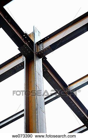 Construction steel I beams connected View Large Photo Image Stock Image - Construction steel I beams connected. Fotosearch