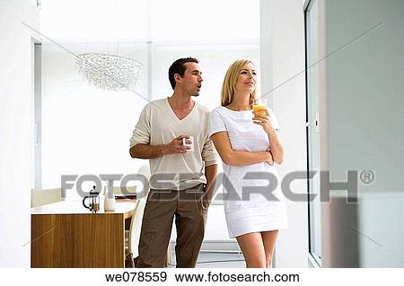 contemporary, couple, at-home View Large Photo Image Stock Photo - contemporary, couple, at-home. Fotosearch
