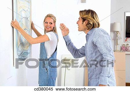Stock Photography - contemporary, couple, at-home. Fotosearch