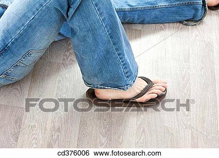 contemporary, denim, detail, feet View Large Photo Image Stock Photograph - contemporary, denim, detail, feet. Fotosearch