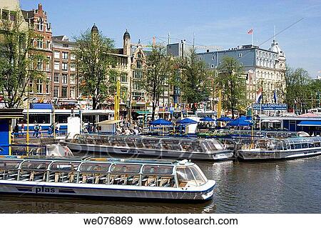 Damrak, Amsterdam. Holland View Large Photo Image Stock Photo - Damrak, Amsterdam. Holland. Fotosearch