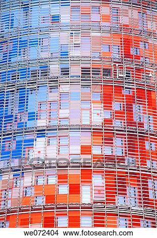 Detail of Agbar tower, Barcelona. Catalonia, Spain View Large Photo Image Picture - Detail of Agbar tower, Barcelona. Catalonia, Spain. Fotosearch