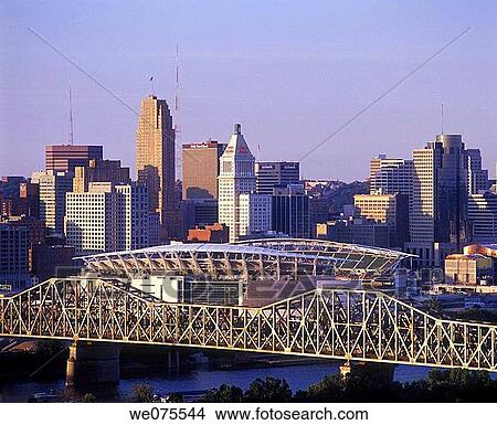 DOWNTOWN SKYLINE. CINCINNATI OHIO. USA View Large Photo Image Picture - DOWNTOWN SKYLINE. CINCINNATI OHIO. USA. Fotosearch