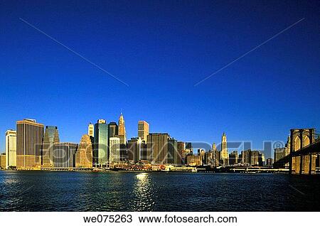 DOWNTOWN SKYLINE. MANHATTAN NEW YORK. USA View Large Photo Image Stock Image - DOWNTOWN SKYLINE. MANHATTAN NEW YORK. USA. Fotosearch
