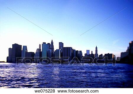 Stock Photo - DOWNTOWN SKYLINE. MANHATTAN NEW YORK. USA. Fotosearch