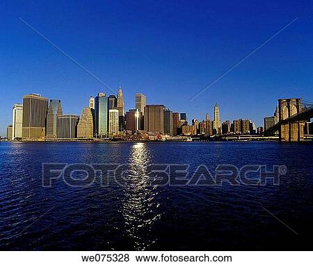 Stock Photo - DOWNTOWN SKYLINE. MANHATTAN. NEW YORK. USA. Fotosearch