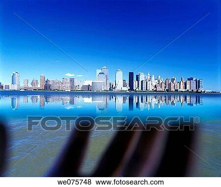 DOWNTOWN SKYLINE. MANHATTAN NEW YORK. USA View Large Photo Image Stock Photo - DOWNTOWN SKYLINE. MANHATTAN NEW YORK. USA. Fotosearch