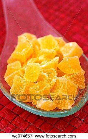 Stock Photo - Dried pineapple. Fotosearch