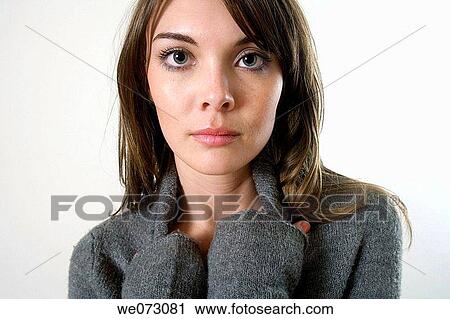Early 20's caucasian woman holds a sexy gaze in head and shoulders studio portrait. View Large Photo Image Stock Image - Early 20's caucasian woman holds a sexy gaze in head and shoulders studio portrait.. Fotosearch