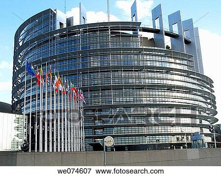 Stock Photo - European Parliament building, Strasbourg. France. Fotosearch