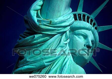 FACE STATUE OF LIBERTY. NEW YORK. USA View Large Photo Image Stock Image - FACE STATUE OF LIBERTY. NEW YORK. USA. Fotosearch