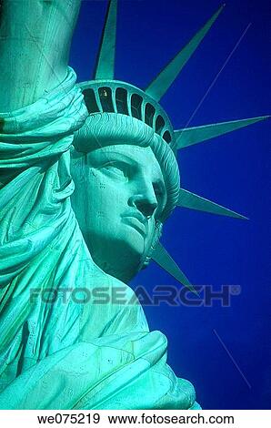 FACE STATUE OF LIBERTY. NEW YORK. USA View Large Photo Image Stock Photo - FACE STATUE OF LIBERTY. NEW YORK. USA. Fotosearch