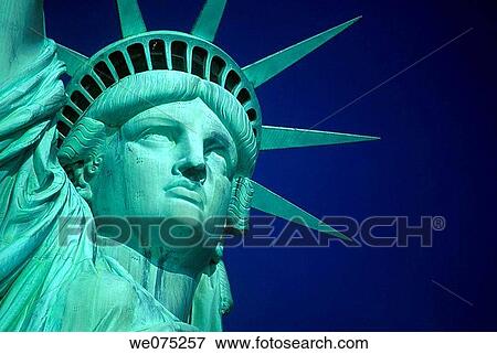 Stock Photo - FACE STATUE OF LIBERTY. NEW YORK. USA. Fotosearch