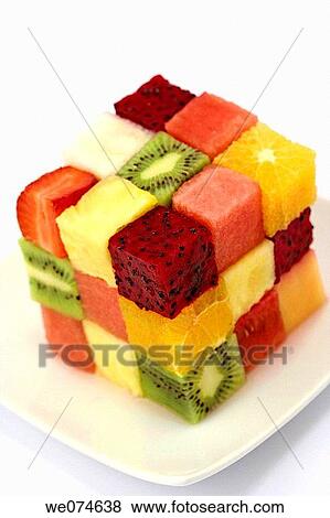 Stock Photo - Fruit cube. Fotosearch