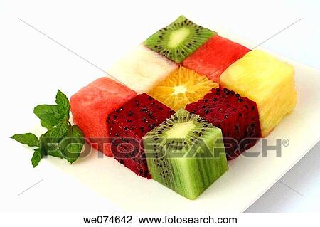 Fruit cubes View Large Photo Image Stock Image - Fruit cubes. Fotosearch