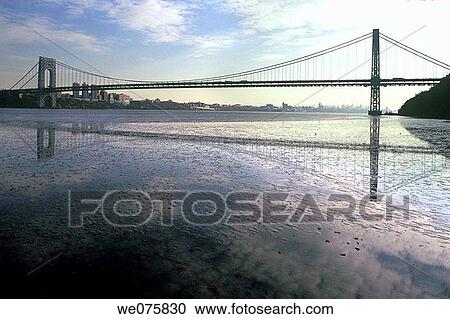 george washington bridge hudson river. manhattan new york. USA View Large Photo Image Stock Image - george washington bridge hudson river. manhattan new york. USA. Fotosearch