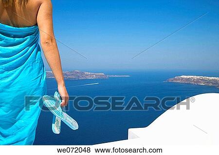 Greece. Cyclades Islands. Santorini. Oia View Large Photo Image Stock Photo - Greece. Cyclades Islands. Santorini. Oia. Fotosearch