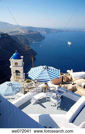 Greece. Cyclades Islands. Santorini. Fira. View Large Photo Image Stock Image - Greece. Cyclades Islands. Santorini. Fira.. Fotosearch
