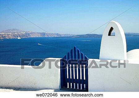 Stock Photograph - Greece. Cyclades Islands. Santorini. Oia.. Fotosearch