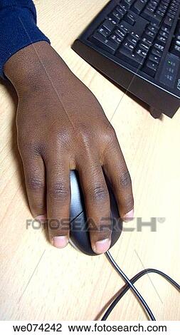 Hand and computer mouse View Large Photo Image Stock Image - Hand and computer mouse. Fotosearch