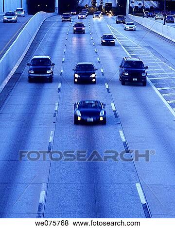 HIGHWAY TRAFFIC View Large Photo Image Stock Photo - HIGHWAY TRAFFIC. Fotosearch