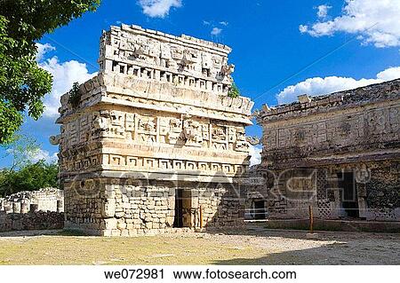 House of the Nuns, Mayan ruins of Chichen Itza. Yucatan, Mexico View Large Photo Image Stock Image - House of the Nuns, Mayan ruins of Chichen Itza. Yucatan, Mexico. Fotosearch