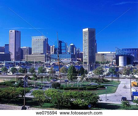 INNER HARBOR. DOWNTOWN SKYLINE. BALTIMORE MARYLAND. USA View Large Photo Image Picture - INNER HARBOR. DOWNTOWN SKYLINE. BALTIMORE MARYLAND. USA. Fotosearch
