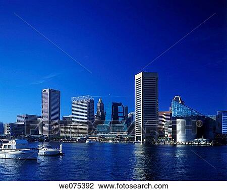 INNER HARBOR SKYLINE. BALTIMORE MARYLAND. USA View Large Photo Image Stock Image - INNER HARBOR SKYLINE. BALTIMORE MARYLAND. USA. Fotosearch
