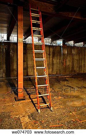 Ladder in construction site View Large Photo Image Stock Image - Ladder in construction site. Fotosearch