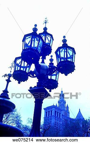 LANTERNS CITY HALL. PARK DOWNTOWN. MANHATTAN NEW YORK. USA View Large Photo Image Picture - LANTERNS CITY HALL. PARK DOWNTOWN. MANHATTAN NEW YORK. USA. Fotosearch