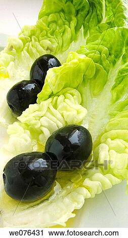 Lettuce and olives View Large Photo Image Stock Image - Lettuce and olives. Fotosearch